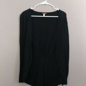 𝅺SUSINA Women's Black Long Sleeve Cardigan Medium